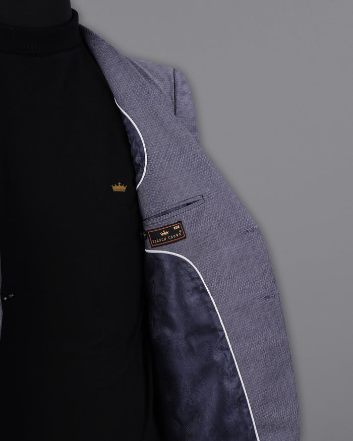 Blazer Sportivo monopetto Blu Polvere
