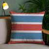 Fashion Blue Red White Pillow Case Plush Fabric Soft Pillowcase Double Sided Print Sofa Cushion Cover Throw