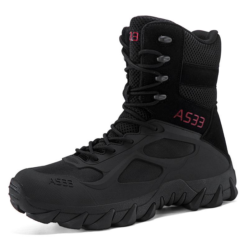Large Size Men's High-top Outdoor Non-slip and Wear-resistant Hiking Training Tactical Boots Desert Boots Wholesale