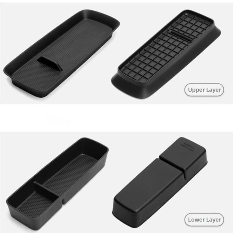 Car Double-Layer Center Armrest Storage Box Interior Central Organizer Tray For BYD For Dolphin For Surf For Seagull