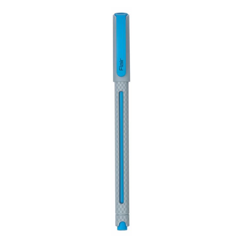 FLAIR Yolo 0.6mm Ball Pen Pack of 1 x 10 pen | Smooth Blue Ink Pens for Office, School & Home Writing