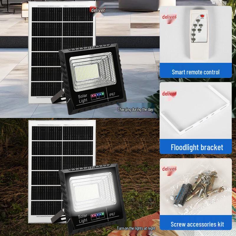 Digital Solar Floodlight with Panel