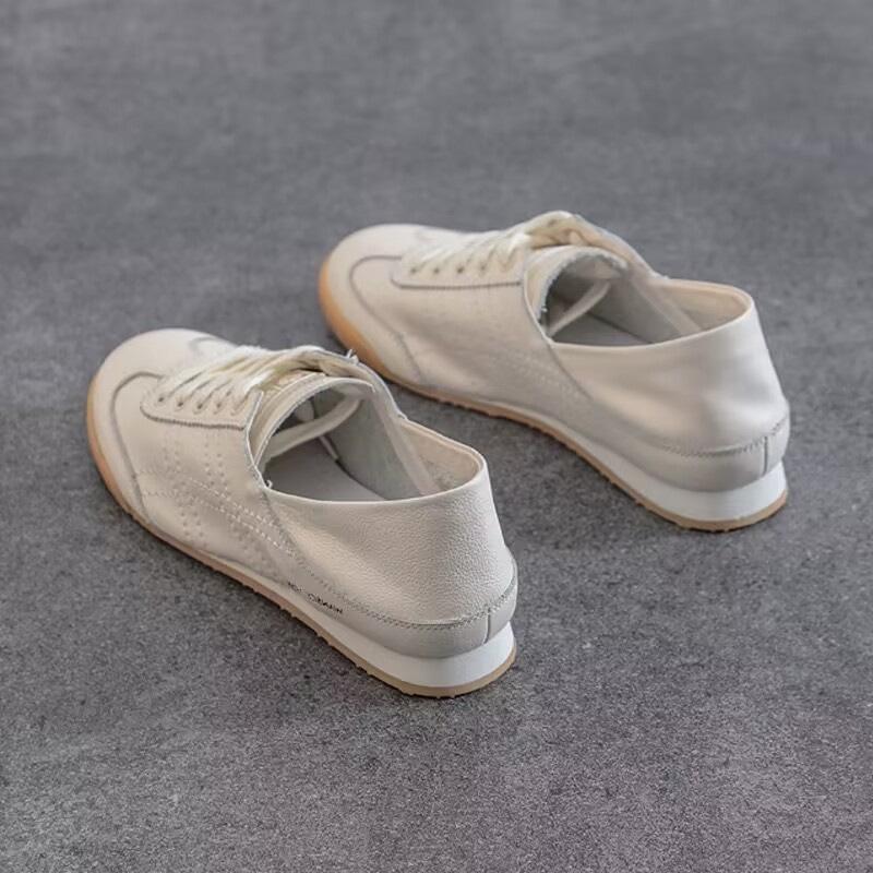 

Женские балетки, новые модные весенне-осенние кроссовки, женские однотонные, на шнуровке, с мягкой подошвой, дышащие, спортивные кроссовки для бега 40