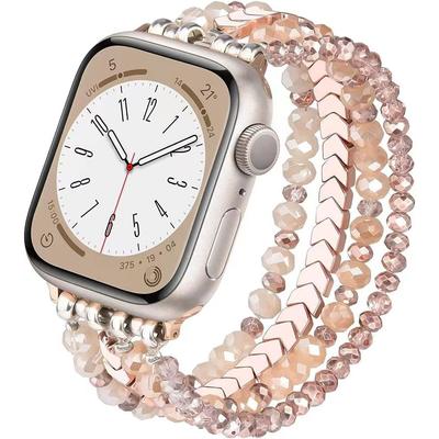 Armband Glieder Perlen Armband für Apple Watch Band Damen 38/40/41/42/44/45/49mm Armband iwatch Serie 8 7 Se 3 4 5 6 Ultra Band