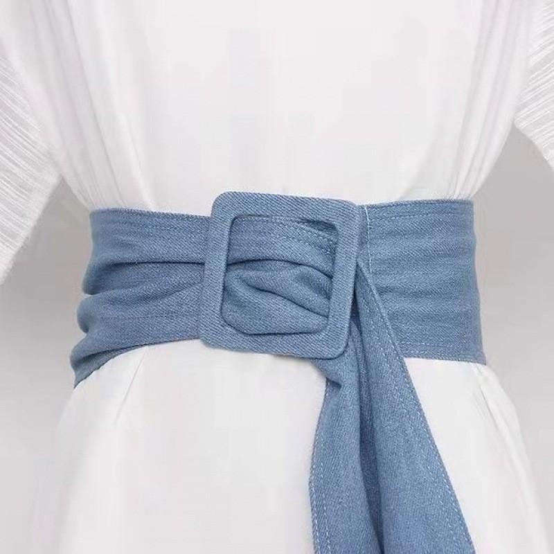 

Джинсовый женский базовый пояс для создания непринужденно стильных ансамблей аксессуары и средний синий