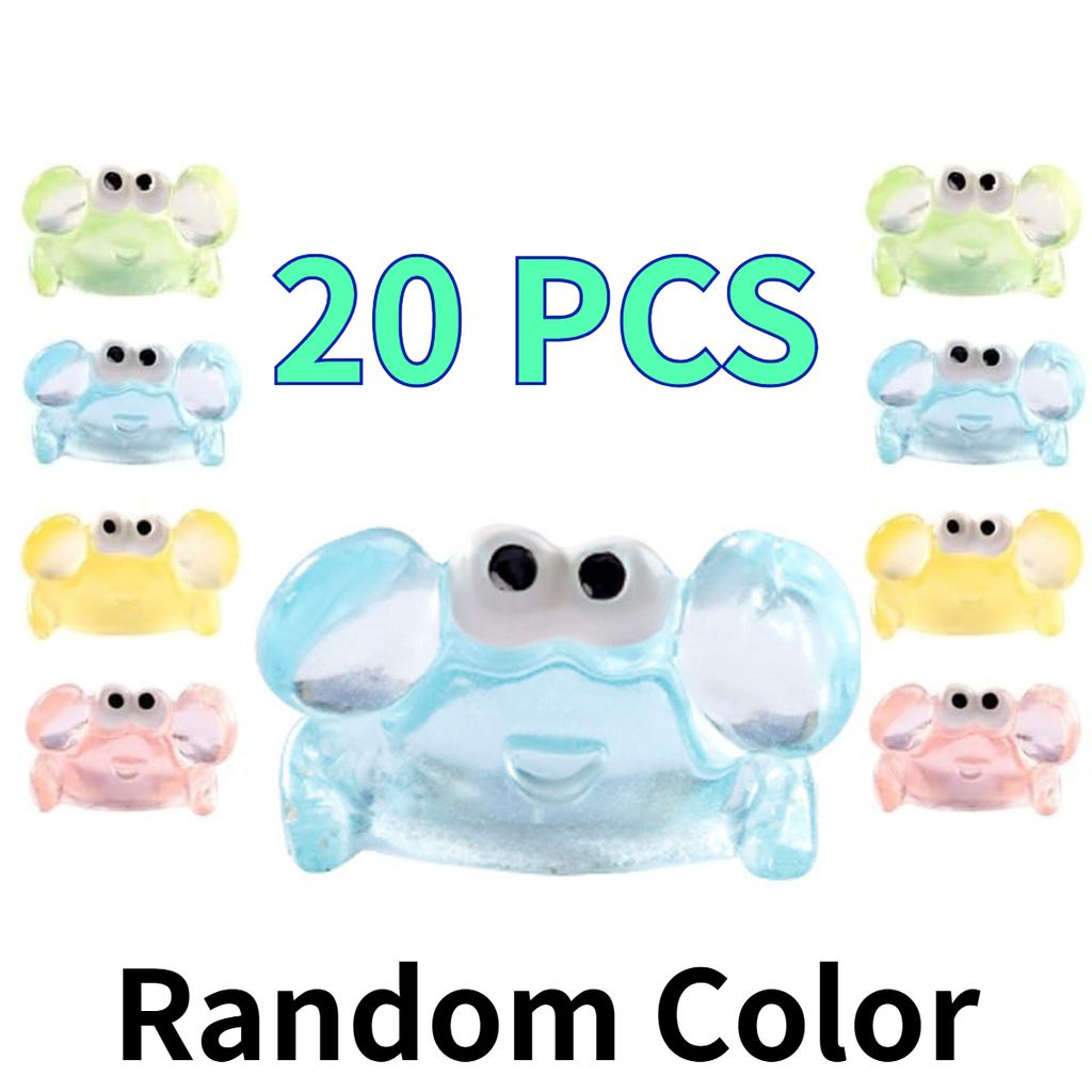 10/20 PCS Cute Resin Crab Figurines Colorful Miniature Ocean Statues for Home Desk Shelf Nautical Decor Micro Landscape Aquarium