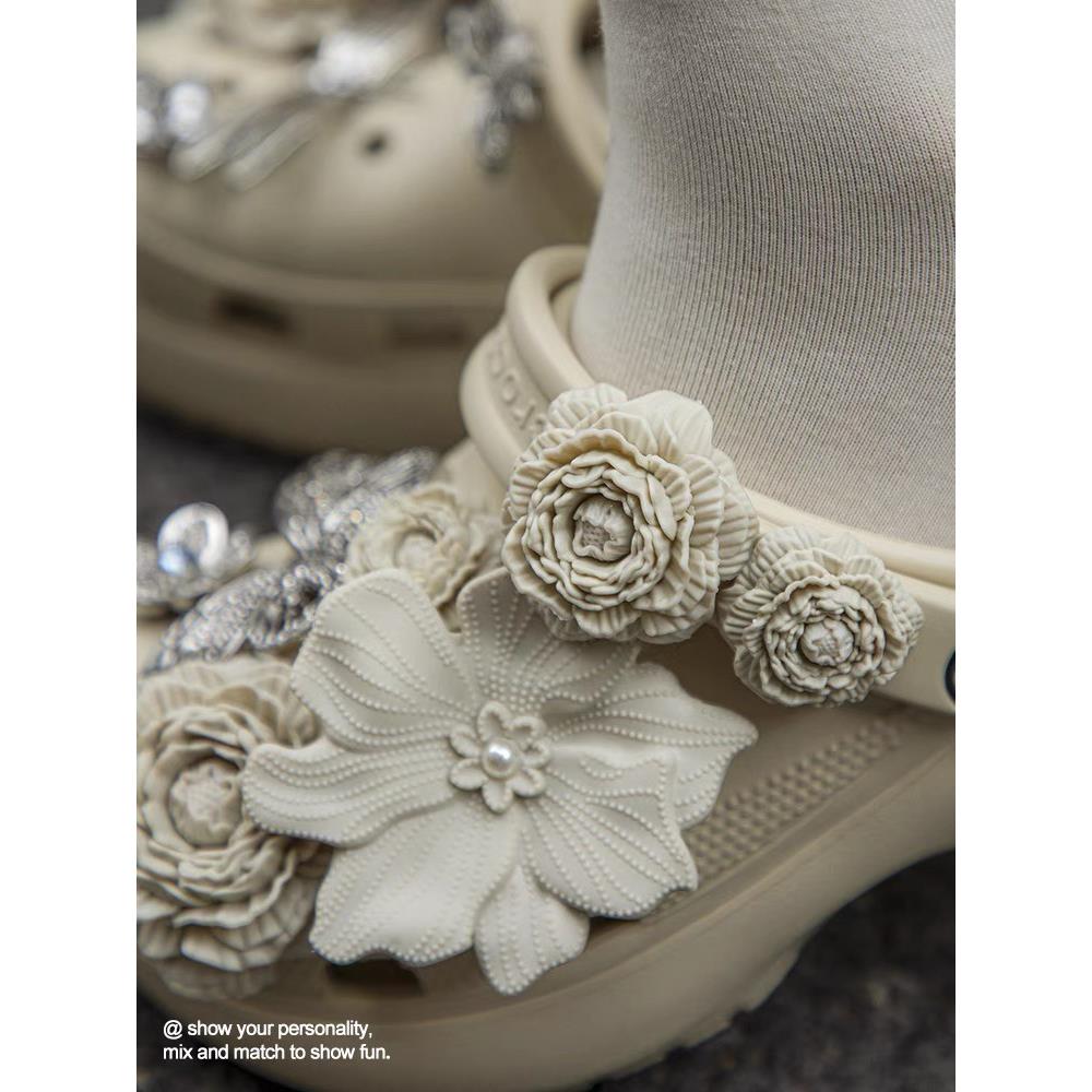Shoes Accessories Shoe Charms For Clogs DIY Fashion Flowers Series Shoes Accessories Shoe Clips Hole Sandal Garden Shoe Buckle