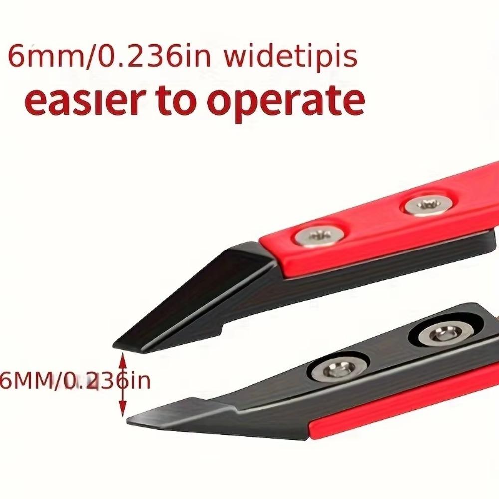 Zirconia Ceramic Eyebrows Tweezers Stainless Steel Tips Edges Eyelash Tweezers Pointed Tweezers Eyebrows Beards Hair