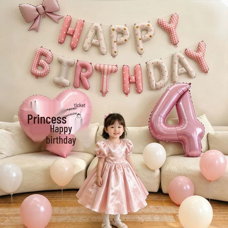18th Birthday Heart Balloon Decorations - First Birthday Party Backdrop for Girls