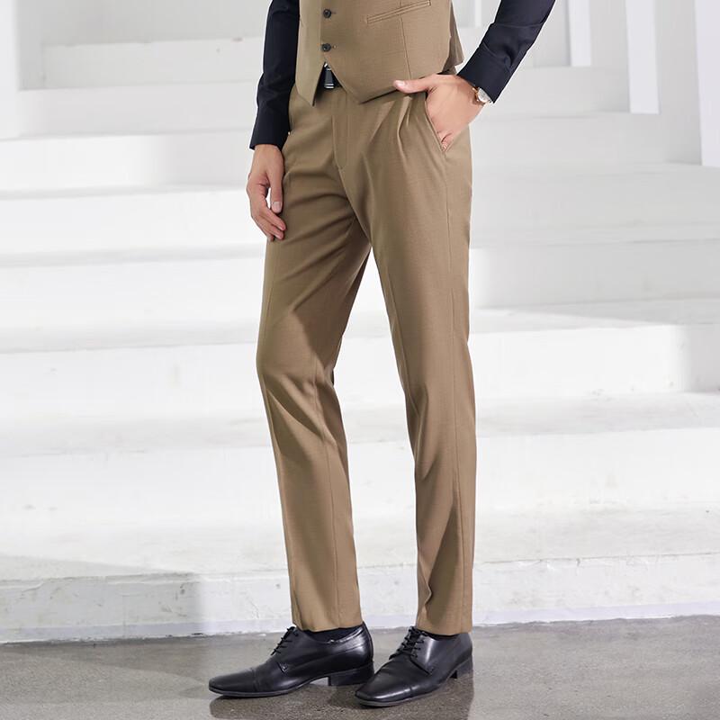 Men's Straight Fit Business Casual Trousers