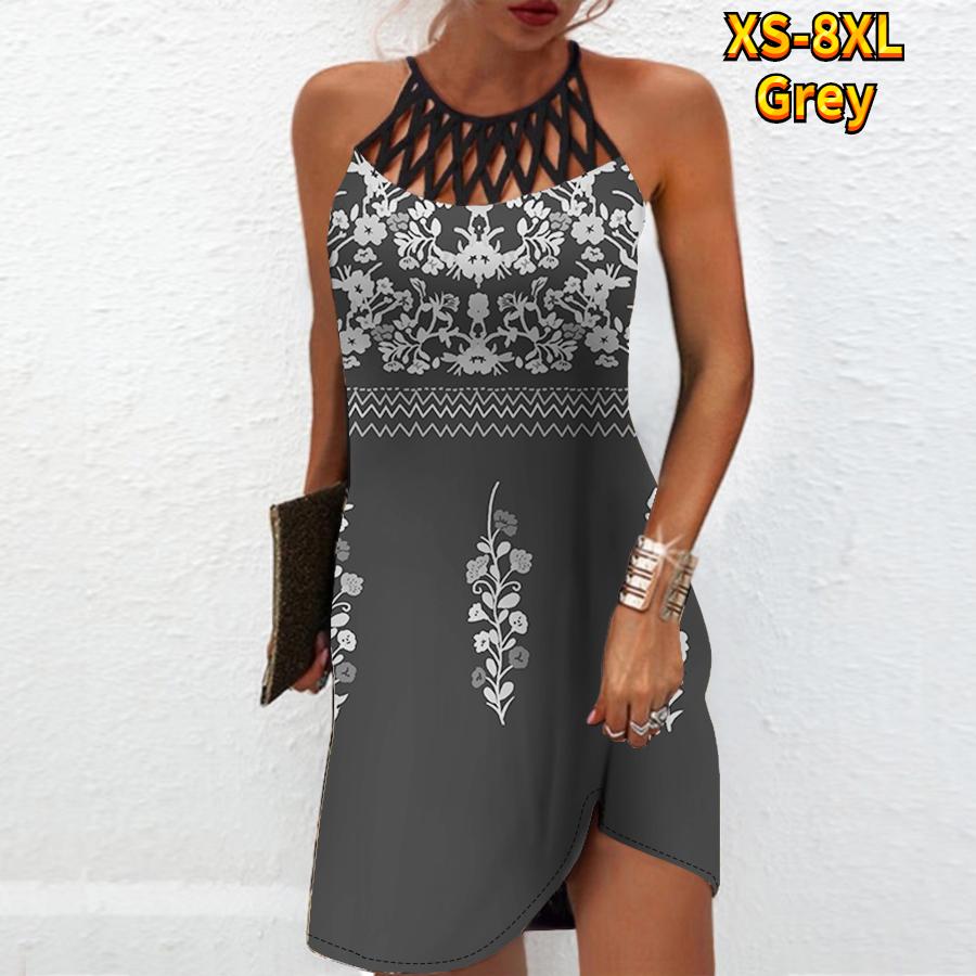 Летнее модное сексуальное платье без рукавов — фото 6