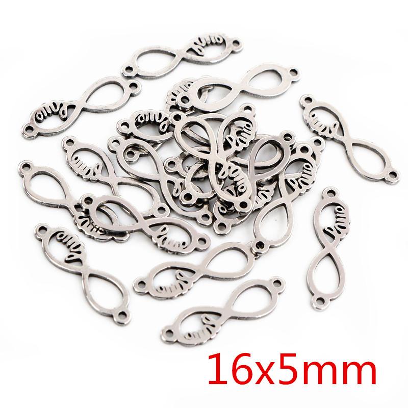 20pcs No Fade 316 Stainless Steel Double Loops Star Heart Cute Charms Pendant DIY Jewelry Findings for Necklace Bracelet
