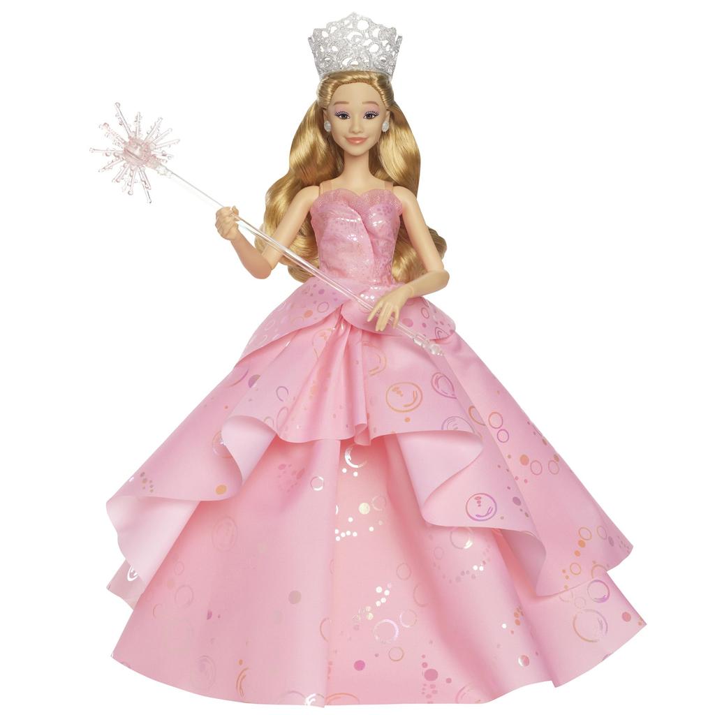 Mattel WICKED Deluxe Glinda Doll from the film Doll for ages 6 and HXY37 "Wicked" - Dress-up up, Pink,