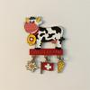 Europe Switzerland Cow 3D Stereoscopic Tourism Souvenirs Metal Decoration Home Refrigerator Magnets