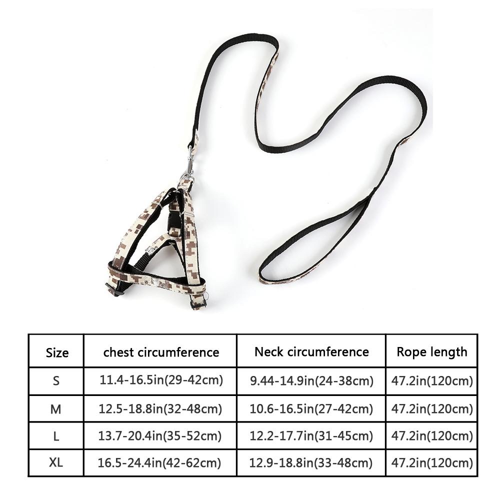 Classic Pet Dog Leash Harness Set, Adjustable Vest Harness Soft Padded  Safety Leads for Small Medium Dog Puppy Training Walking Running