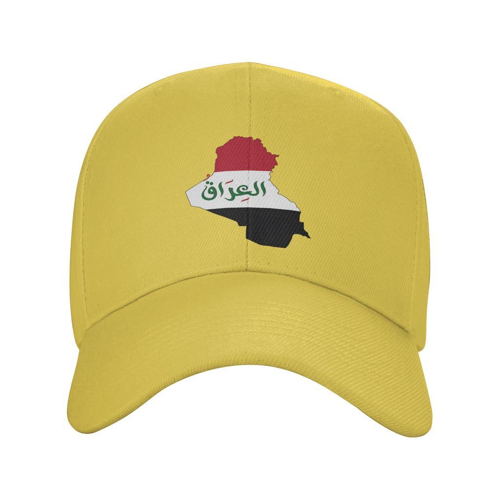 Summer Iraq Map And Flag Baseball Cap  Kpop Rock Yk Retro Print Sun Trucker Hat Unisex Women SunProof Baseball Caps