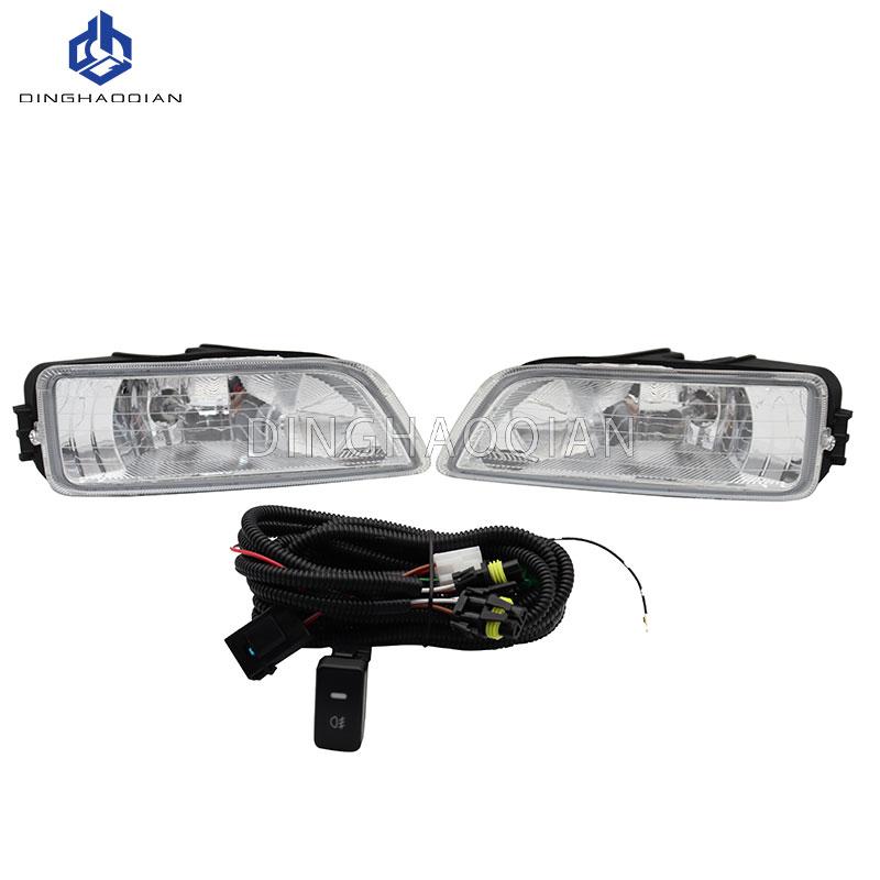 1 Pair Front Fog Light Lamp For Honda Accord 4DR 2003-2007 Front Bumper Driving Fog Light Assembly Harness Switch+Wiring KIT