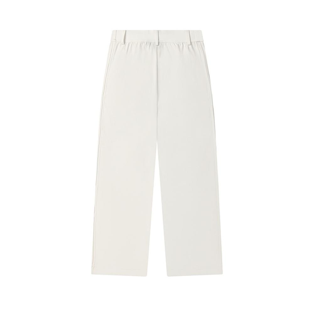 Fila Heritage Fashion Simple Trendy Versatile Woven Casual Pants Women Pants Cloud-Mushroom-White F11W538806F-WT