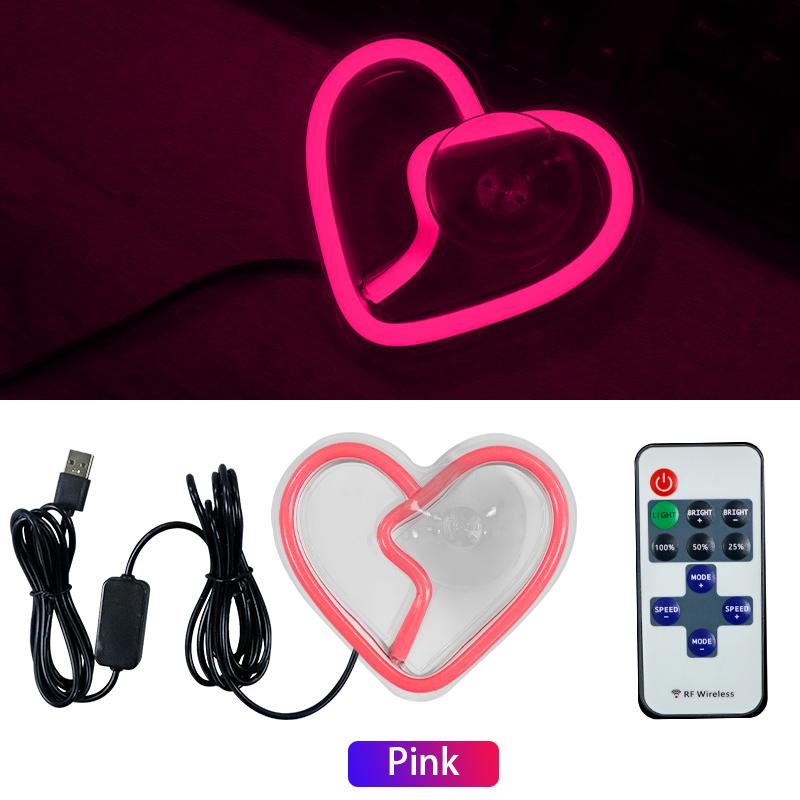 Car interior LED lights, Car window neon interior decoration lights,glowing heart atmosphere lights USB wiring ambient lighting