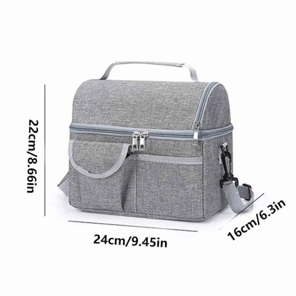 Thermal Lunch Bag Waterproof Cooler Pack Portable Mommy Bag  Office