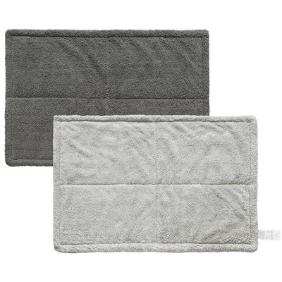 Transparan Washable Towel Bath Mat, 60x40cm, Absorbent, Quick-Drying, Microfiber, Set of 2, Windless Dryer Set B (Gray and Charcoal Gray)