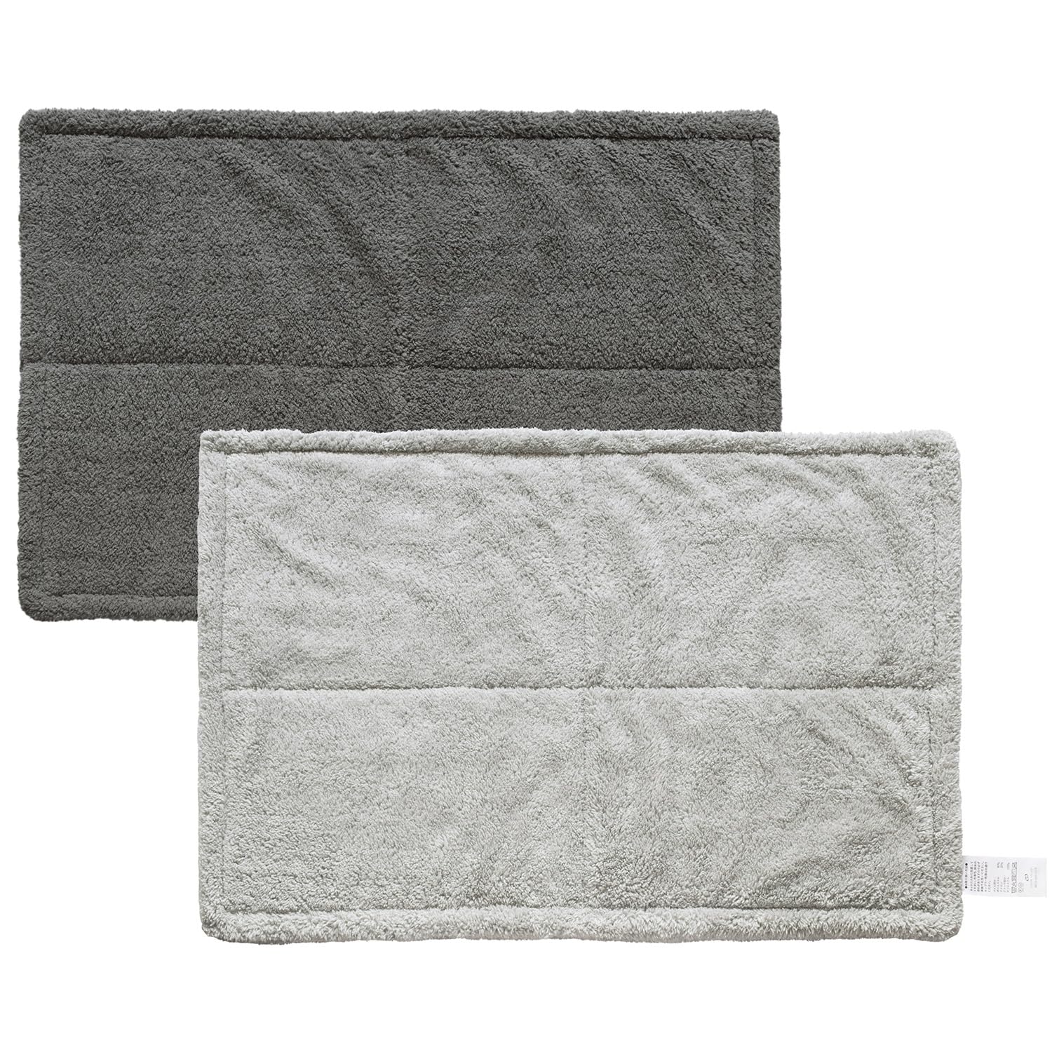 

Transparan Washable Towel Bath Mat, 60x40cm, Absorbent, Quick-Drying, Microfiber, Set of 2, Windless Dryer Set B (Gray and Charcoal Gray)
