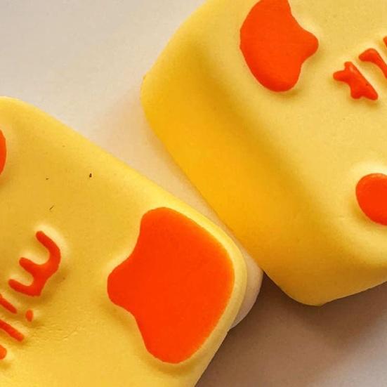 Simulation Milk Brick Squeeze Toy Stress Relief Milk Pudding Sensory Toy Simulated Food Pinch Fidget Toy Decompression