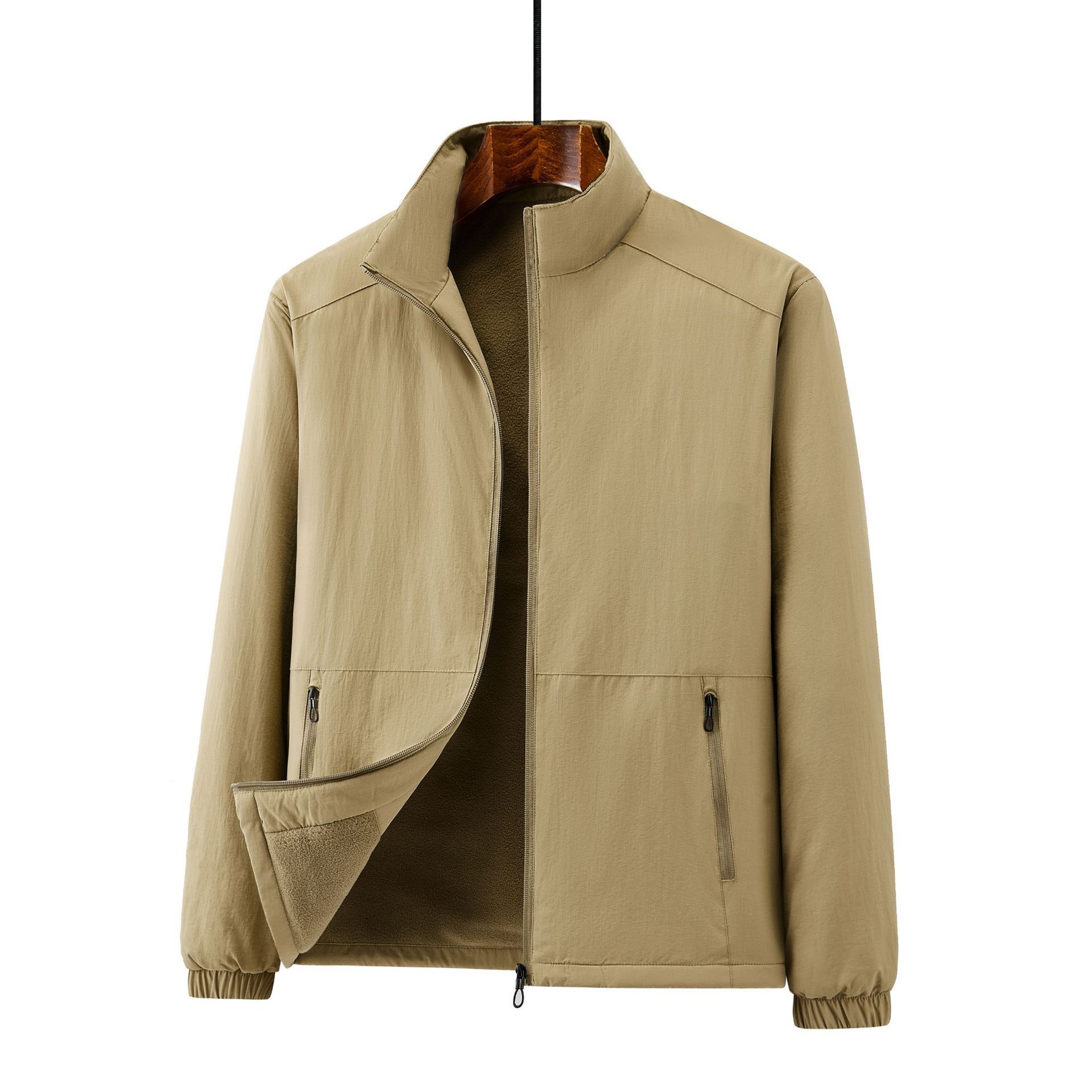 Новая зимняя флисовая утепленная куртка мужская ветрозащитная теплая куртка большого — фото 8