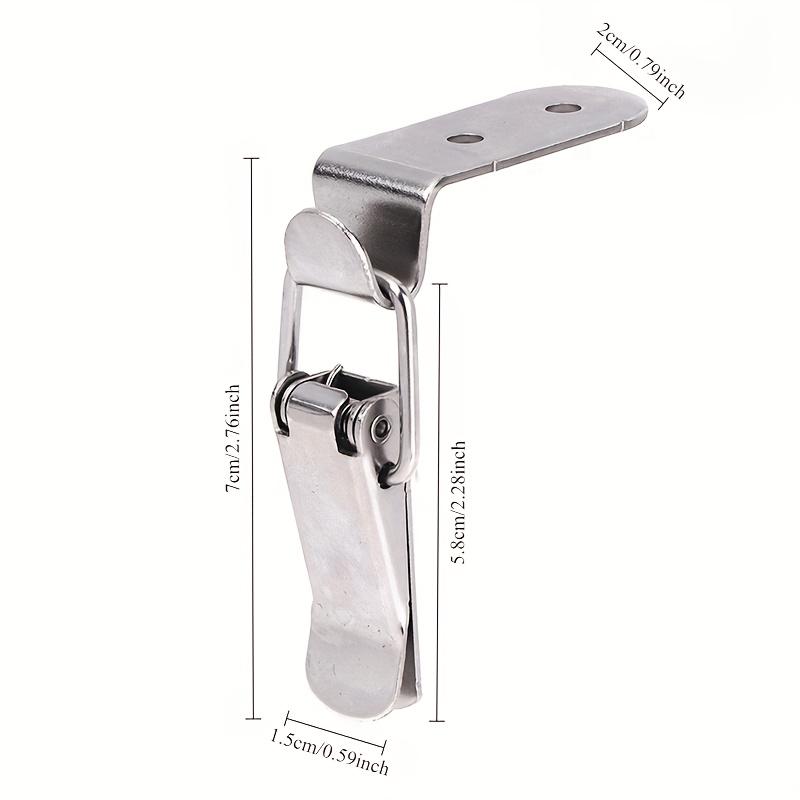 Stainless Steel Toggle Latch Locks - 2 Sets, 90-Degree Polished Metal Cabinet Door Latches with Screws, Heavy-Duty Quick