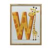 Poster Letter W With Giraffe Poster Letter W With Giraffe, 30X40 Cm, Frame Wooden Light Oak, Paper Matte 230 Gsm