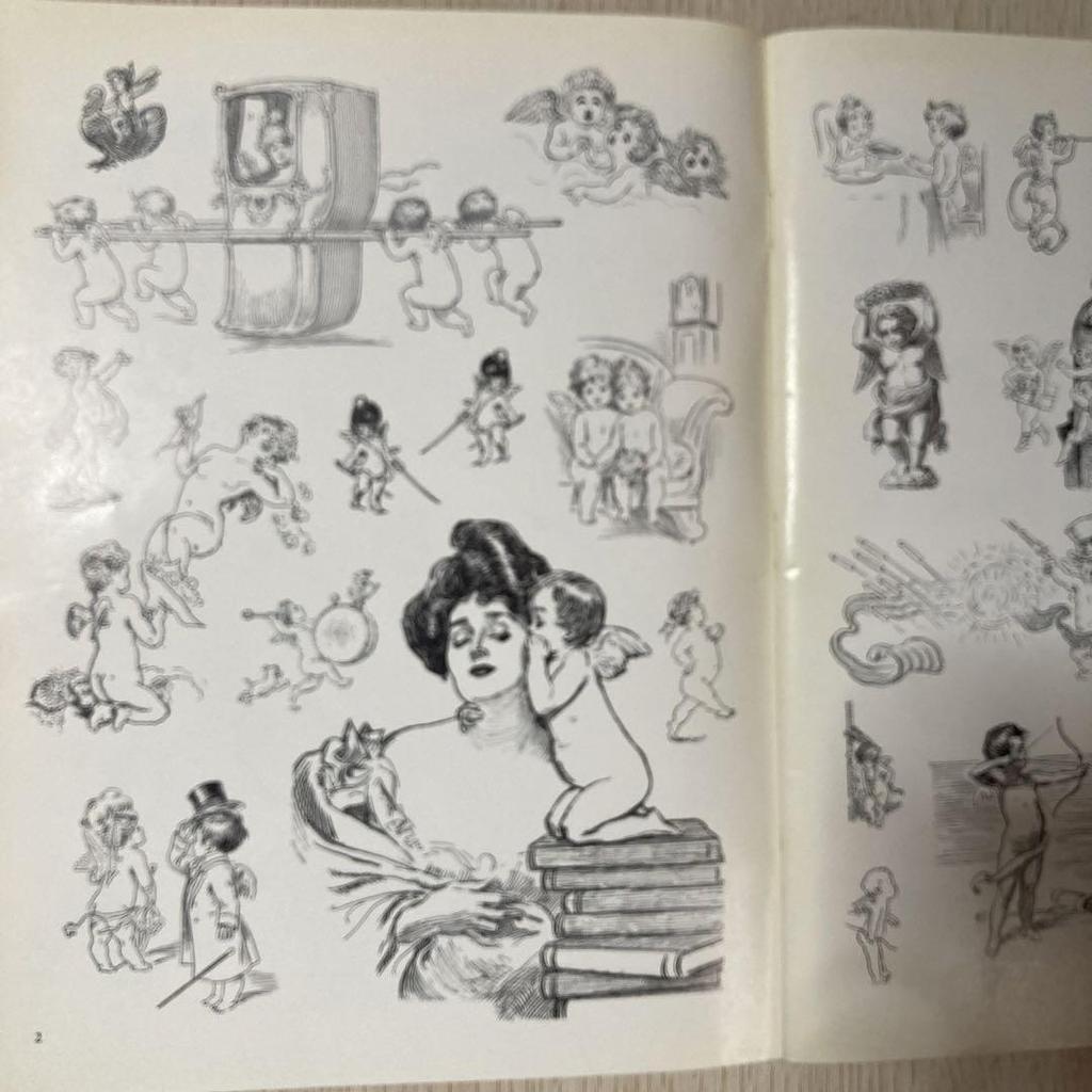 [USED] Angel motif illustration collection for cutting and pasting Western books