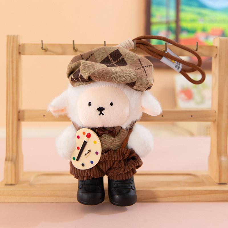 Sheep Plush Toy With Clothing Design For Kids Gift And Room Decor