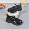 Girls little white shoes 2025 autumn new soft sole non-slip leather surface children's board shoes children's baby shoes