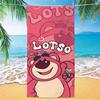Cute Strawberry Bear Beach Towel Microfiber Printed Children'S Trumpet Cartoon Bear Beach Towel