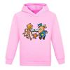 Kids Hooded Sweatshirt Dog Man Cartoon Comic Book Character Art Print Pullover Autumn Winter Casual Sport Wear for Children Daily Use