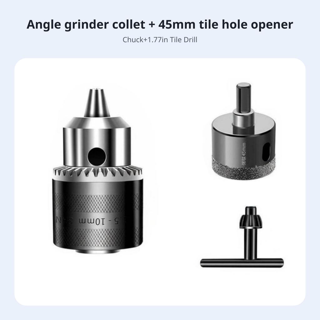 Angle Grinder Conversion Chuck Multi-Functional Drill Adapter Easy To Install High Accurate for DIY Hobbyists, Professionals