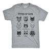 Mens Funny T Shirts Types Of Cat List Sarcastic Kitten Graphic Novelty Tee For