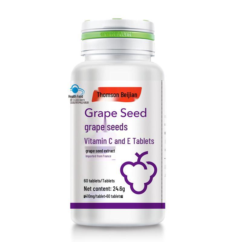 Tangchen Beijian Grape Seed Vitamin C & E Tablets - 60 Count, Authentic Pharmacy-Grade Product