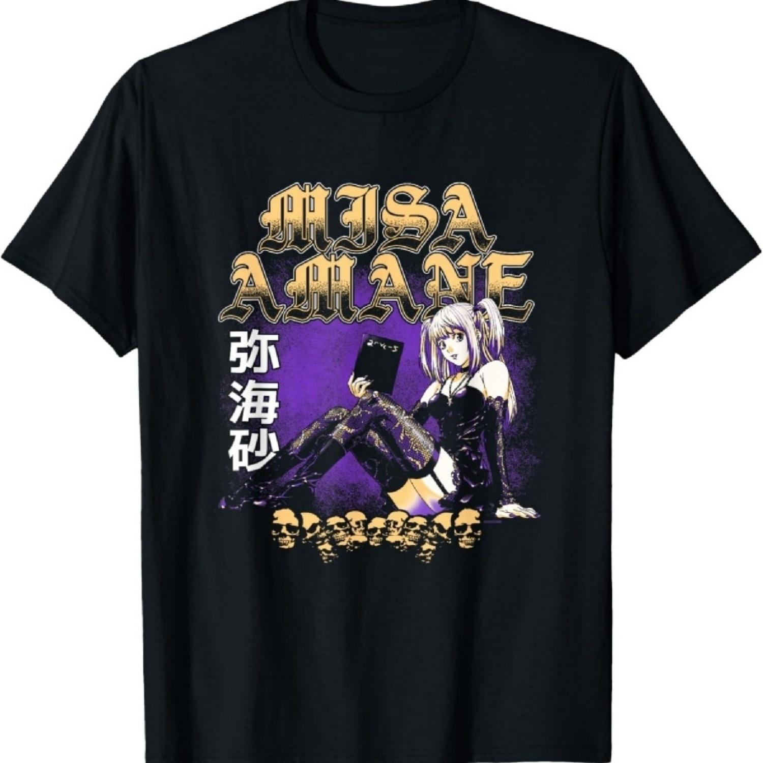 Тетрадь смерти Миса Амане Текст на староанглийском Аниме Футболка XXXXXL разноцветный