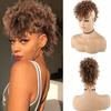 New Arrival Synthetic Ponytail with Bangs Afro Kinky Curly Mohawk Ponytail Bun Clip in Hair Extension for Black Women