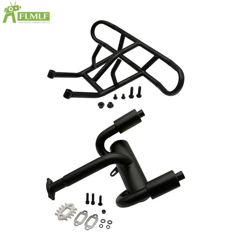 2 Hole Exhaust Pipe Silencer Power Riser or Rear Bumper Kit Fit for 1/5 HPI ROFUN BAHA ROVAN KM BAJA 5B Rc Car Toys Parts