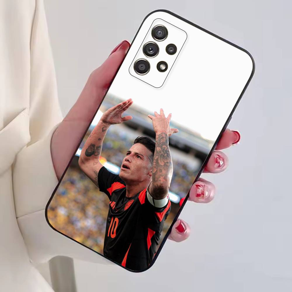 Football J-James Rodriguez Phone Case For Samsung S25,S24,S21,S22,S23,S30,Ultra,S20,Plus,Fe,Lite,Note,10,Black Cover