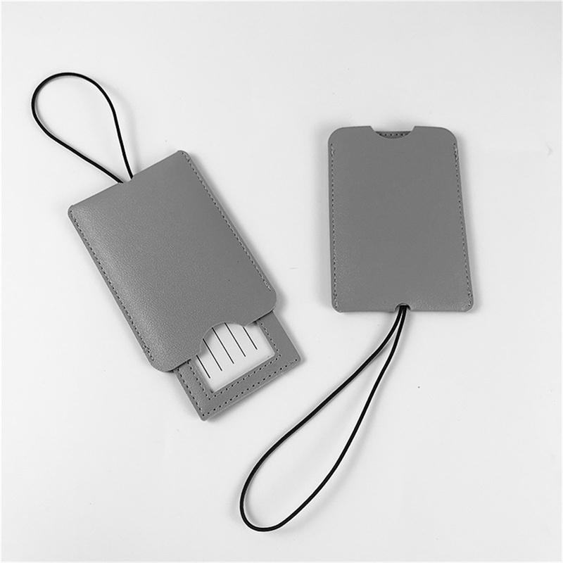 Portable Luggage Tag Travel Accessories Pu Leather Suitcase Identifier Name Address Tags