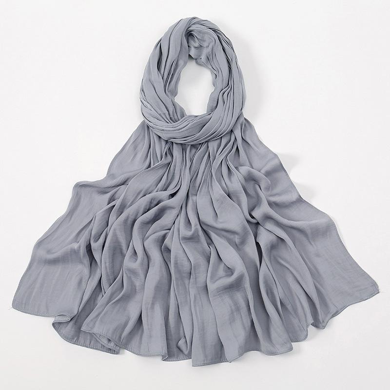 Autumn new solid color hot-selling Malaysia Indonesia velvet long towel popular monochrome versatile ethnic headscarf women