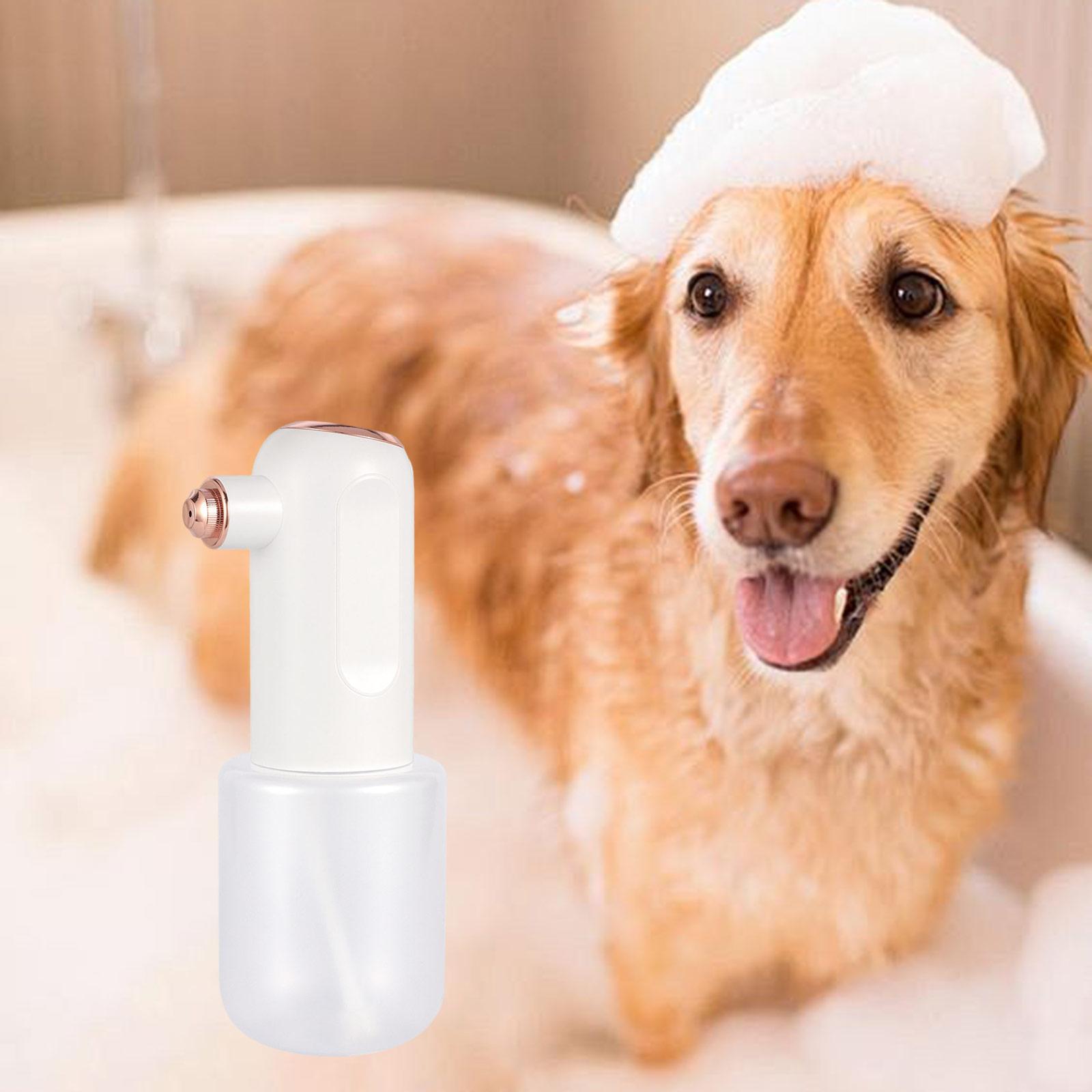 Automatic Dog Cleaning Foam Machine Dog Bath Supplies Pet Bath and Bubble Maker белый