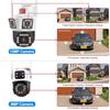 WiFi IP 12MP 6K Three Lens 8X Zoom Surveillance AI Tracking Protection Outdoor Security Camera CCTV Cam
