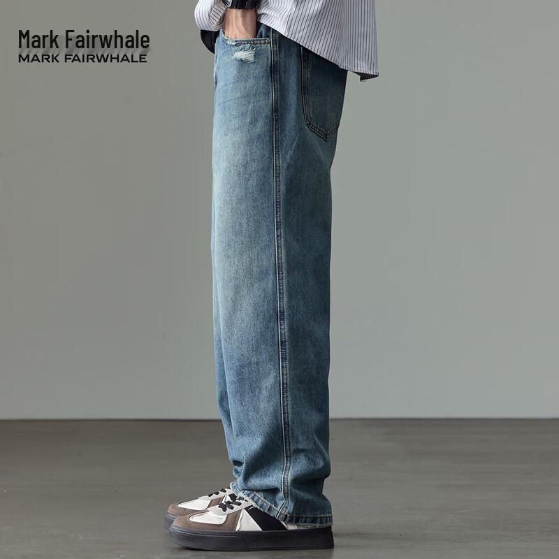 Mark Fairwhale Men's Retro Loose Straight Leg Jeans