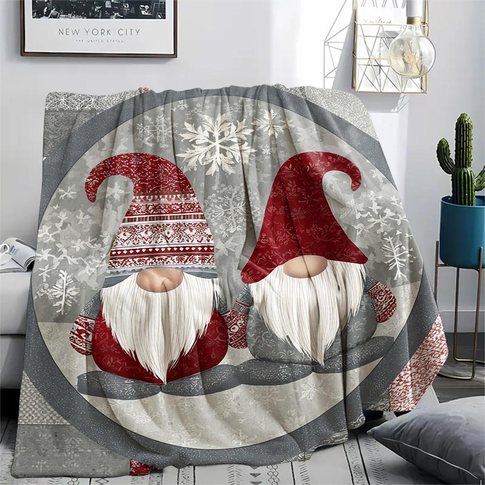 Dwarf Print Flannel Blanket, High quality Comfortable for All Seasons, Home Decor, Warmth and Comfort, Perfect for Christmas Gifts