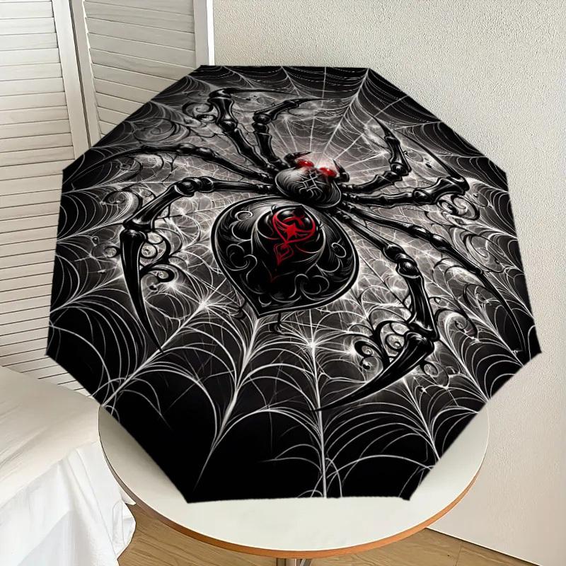 1PC Spider Web Umbrella-8-Rib Reinforced, Automatic Open, Lightweight & Durable, Fashion Accessory for Outdoor-L0343