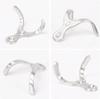 6pcs Double Prong Coat Hooks Wall Mounted Brushed Stainless Steel Hooks For Towel Hat Key Bag Bathroom Kitchen Bedroom
